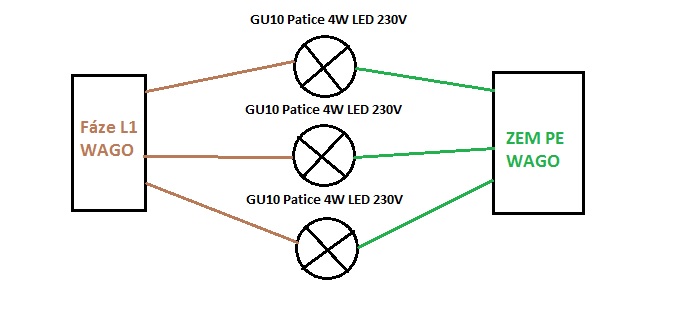 Jak správně zapojit 3x LED 230V žárovku?